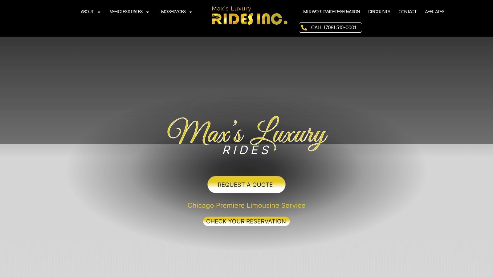 Screenshot from https://www.maxsluxuryrides.com