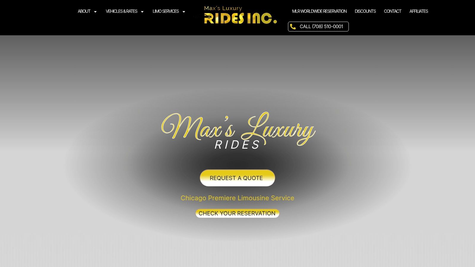 Screenshot from https://www.maxsluxuryrides.com